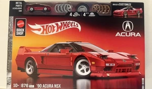 Mattel Brick Shop Hot Wheels Elite Series ’90 Acura NSX JFT17 Te37 Lego Diecast - Picture 1 of 3