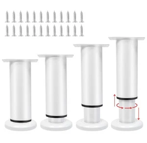 Set of 4 Adjustable Furniture Legs 4.72-7 Inch Metal Heavy Duty Cabinet Legs ... - Picture 1 of 7