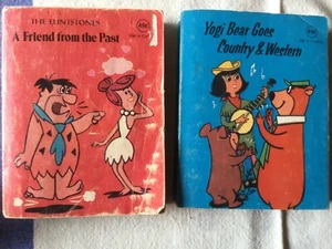 Yogi Bear Goes Country Western & Flintstones Friend From the Past,Mini bks, VnTg - Picture 1 of 11