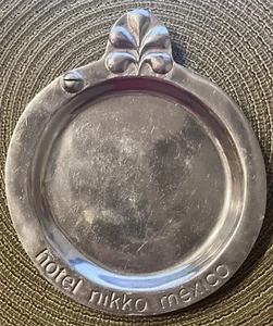 Vintage The NIKKO Hotel, MEXICO D.F. METAL TRAY 1990’s 6” Wide X 7 1/4” Tall - Picture 1 of 21