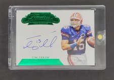 2018 Flawless Collegiate Tim Tebow - Autograph/Auto EMERALD Team Slogans TSS-TT