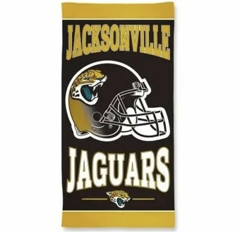 NFL Jacksonville Jaguars "Helmet" Beach Towel, 30" x 60" Cotton Cover