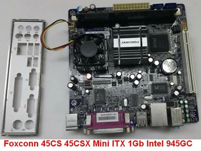 Scheda Madre Foxconn 45CS 45CSX Mini ITX Atom 230 1Gb Chipset Intel 945GC 17x17 - Immagine 1 di 4