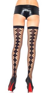 Sexy Women Lingerie Black Diamond on Diamond Net Thigh Highs Hosiery Socks SK14