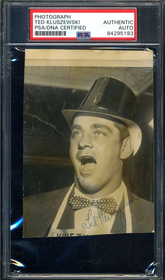 Ted Kluszewski PSA DNA Coa Hand Signed 1950`s Original Photo Autograph - Image 1 of 1