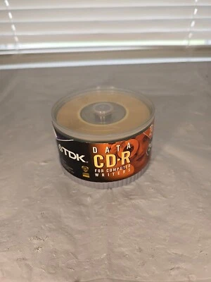 NEW 25 Pack TDK DISCS Data CD-R 24 MINUTE 210MB 24x. For Computer Writers - Image 1 of 4