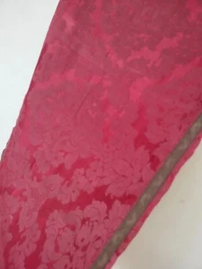 Vintage french silk Damask brocade woven type fabric wall hanging textile - Picture 1 of 11
