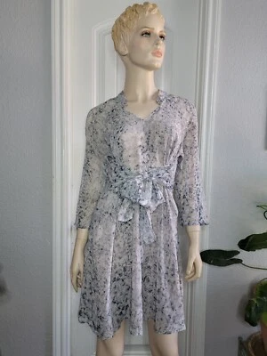 Isabella Oliver материнства чистый синий серый змея печати платье - Изображение 1 из 4