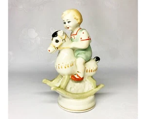 Porcelain figurine Boy on a horse soviet vintage statuette USSR - Picture 1 of 10