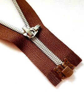 Zip Walnussbraun Divisible Disposable Nylon Size 3 YKK 900 Cipzár Молния - Picture 1 of 2