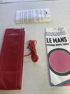 AMERICAN RACING LEMANS Steering Wheel Cover SMOOTH RED VINYL 14"-16" - Foto 1 di 3