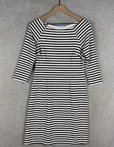 J McLaughlin Kleid Damen klein weiß schwarz Stretch Catalina Tuch Preppy - Bild 1 von 11
