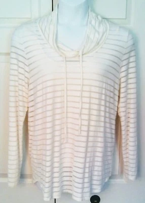 Chelsea & Theodore Mujer Talla XL Crema Capucha Cuello Incorporado Tank Top Pull Over  Foto 1 de 4