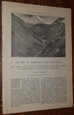 On Top of Aconcagua and Tupungato by Edward Fitzgerald McClure's 1898 Article  - Image 1 of 4