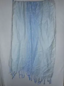 Sciarpa con frange stampa leopardo metallizzato blu porta bebè - Foto 1 di 2