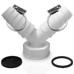 Abfluss Adapter für Geschirrspüler und Waschmaschine 1 Zoll - Doppelanschluss - Bild 1 von 6