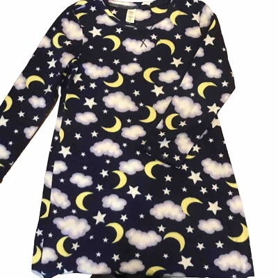 Niñas Ropa de Dormir Luna Estrella Nube Polar Poliéster Vestido de Noche Manga Larga M 8/10 Foto 1 de 4