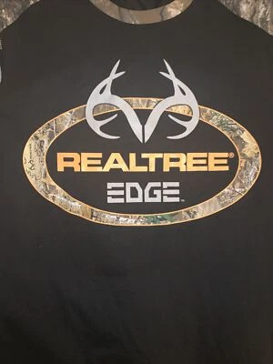 Men’s L Real Tree Edge Sleeveless Tank Black With Deer Horns And Camo NWT T3 - Image 1 of 3