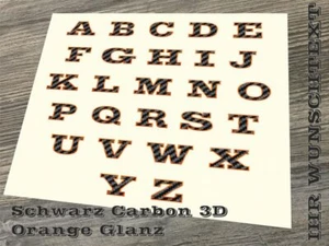 Wunschtext Sticker Or. Tuning Emblem Schriftzug Autoaufkleber Modellbezeichnung - Imagen 1 de 2