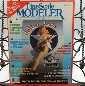 Fine Scale Modeler Magazine June 1988 War Time Pinup Model Ferrari Roadster 1:24 - Imagen 1 de 4