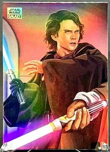 2024 Topps Chrome Star Wars Galaxy #PD-6 ANAKIN SKYWALKER STOPS MACE WINDU - Picture 1 of 5