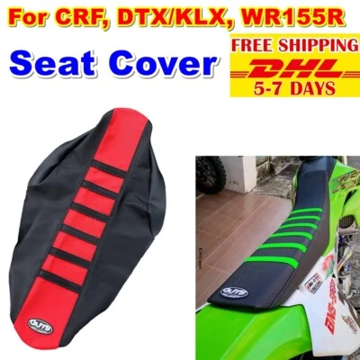 Seat Cover For Honda Crf Black Mfg Enjoy Gripper Red All Ribs Soft Full Black 3 Foto 1 de 4
