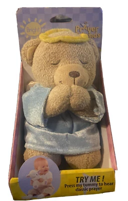 Prayer Friends Bright Inspirations Kids II Plush Stuffed Angel Bear No Sound - Image 1 of 4