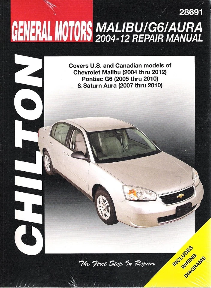 Chevrolet Malibu Pontiac G6 Saturn Aura Chilton 2004-2012 manual de reparación 23203 Foto 1 de 1