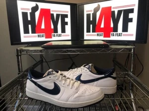 Air Jordan 1 Retro Bajo "Azul Metálico" Talla 13 - Imagen 1 de 5