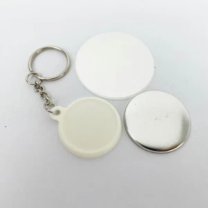 37mm Key Chain Badge Button Parts Supplies 100 Sets/Pack for Button Maker DIY - Picture 1 of 4