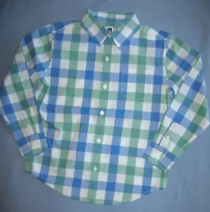 Camisa de Vestir Janie and Jack Fin de Semana Mejor Cuadros Manga Larga Azul Verde Niños 6 Usada en Excelente Condición - Imagen 1 de 8