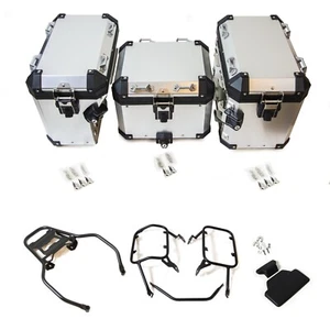 3 MALETEROS COMPLETOS EQUIVALENTES BMW R1200GS R1250GS LC 13-23 ALUMINIO - Picture 1 of 22