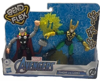 Avengers Marvel THOR vs LOKI Bend and Flex  Action Figure Toys, 6-Inch Flexible - Image 1 of 4
