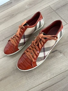 Burberry Nova Check braune Canvas- und Lackleder-Sneaker - Bild 1 von 18