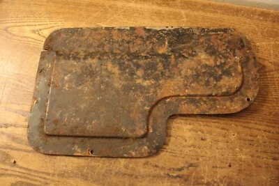 Driver Side Door Glass Access Metal Plate From a 1947 Studebaker M16 Truck - Image 1 of 3