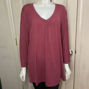 Sejour (Nordstrom) Beautiful V-Neck Blouse Top Shirt size 3X - Picture 1 of 5