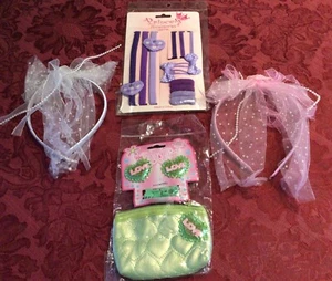 Girl’s Accessories Lot Party 🎉 Gifts 🎁 Fun NIP Tiara Purse Hair Ties Purple - Picture 1 of 5