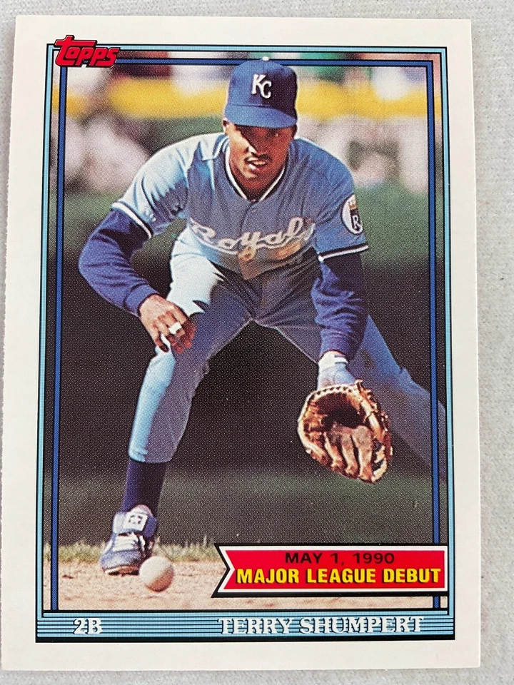 1990 Topps Major League Debut Card #143-Terry Shumpert, Kansas City Royals - Image 1 of 1