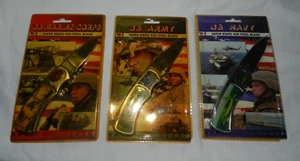 NIP Lot of 3 Militaria knives  US Marine Corps, Army, Navy. - Picture 1 of 9