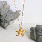 18ct Gold-Plated Starfish Pendant Necklace (18 inches)