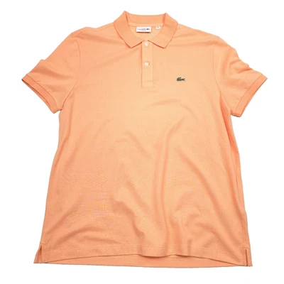 $110 Lacoste Orange Classic Cotton Pique Fashion Polo Shirt Mens Size 2XL (7) - Image 1 of 4