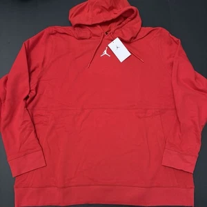 NWT Nike DRI FIT Air Jordan French Terry Training Hoodie University Red 2XL - Picture 1 of 9