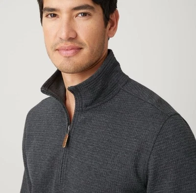 NUEVO CON ETIQUETAS Camisa Free Country Para Hombre Glenclyffe Waffle 1/4 Cremallera Cuello Simulado Talla 2XL ONYX Foto 1 de 4