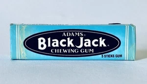 Confezione Gomma Da Masticare Adam’s BLACK JACK 1987 SIGILLATA Contenitore Caramelle 3” - Foto 1 di 4