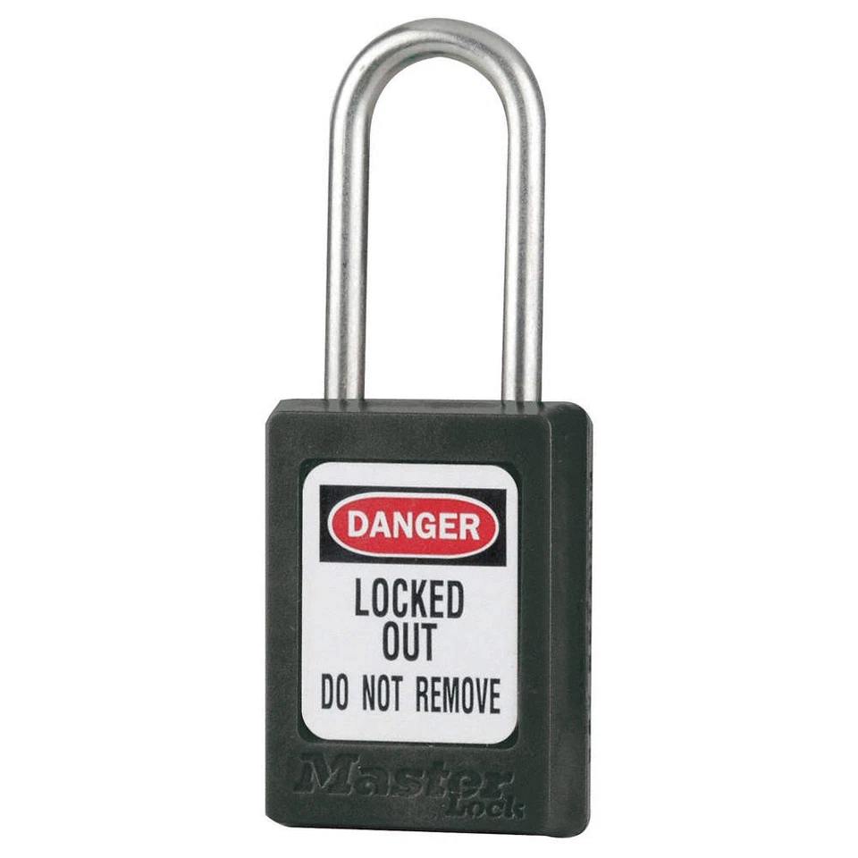 MASTER LOCK S33KAS3BLK Lockout Padlock,KA,Black,1-13/16"H,PK3 6MCZ8 - Image 1 of 1