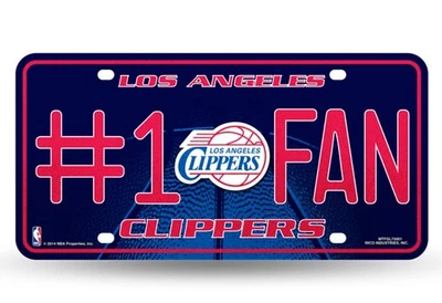 NBA Teams - #1 Fan Bling Glitter Metal License Plate Tag Auto Car Truck Wall - Image 1 of 4