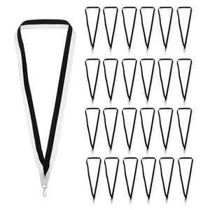 66 piezas cintas de cuello de premio con clips a presión cordones de medalla negro/blanco - Imagen 1 de 7