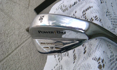 POWER BILT WEDGE 8620 CARBON STEEL 56* /12* STEEL SHAFT-RH NICE ORIGINAL GRIPS - Image 1 of 4