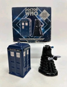 Doctor Who Tardis vs Dalek Salt & Pepper Shaker Set (Brand New In Box) - Picture 1 of 8