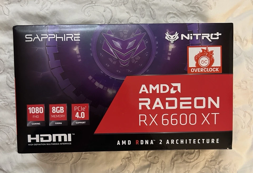 SAPPHIRE Nitro+ Radeon RX 6600 XT 8GB GDDR6 GPU Gaming - PCIe 4.0 - Immagine 1 di 4